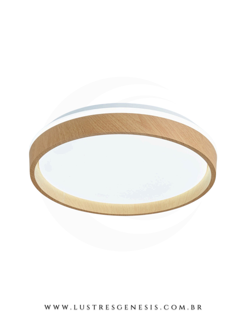 Plafon Moderno Ligna de Madeira - 65cm